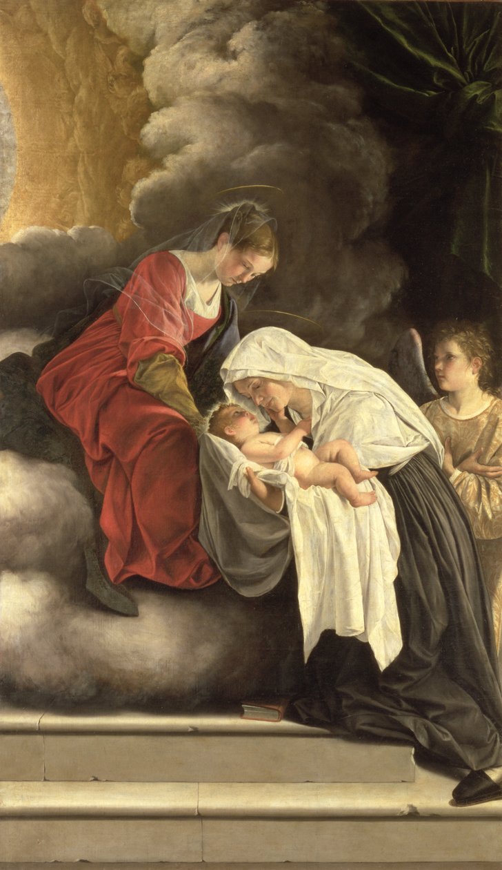 Madonna és gyermeke Római Szent Ferenccel alkotó: Orazio Gentileschi