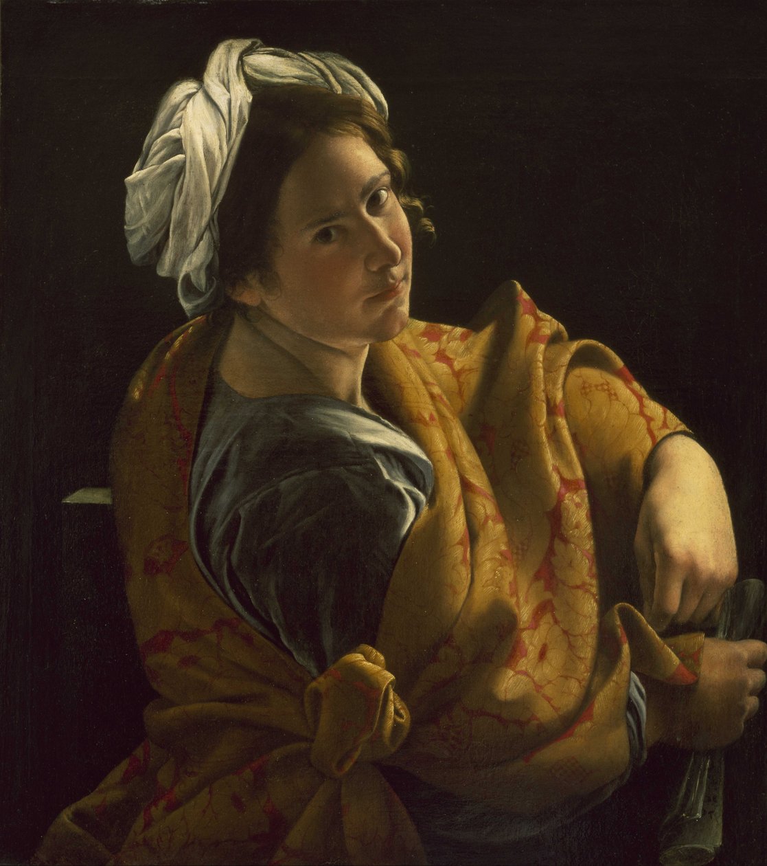 Fiatal nő arcképe szibiliként alkotó: Orazio Gentileschi
