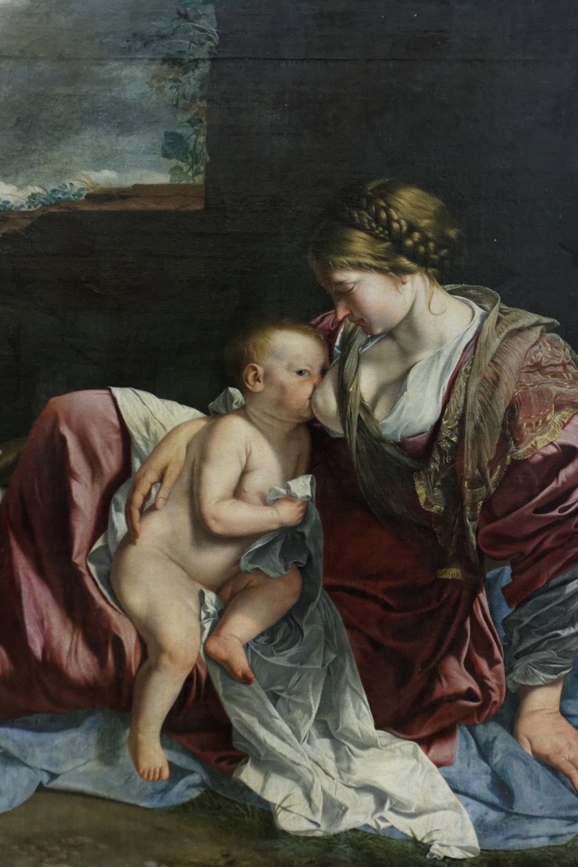 Pihenjen az egyiptomi repülésen alkotó: Orazio Gentileschi