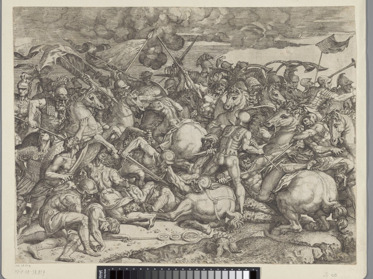 A Milvius-hídi csata alkotó: Orazio Farinati (attributed to)