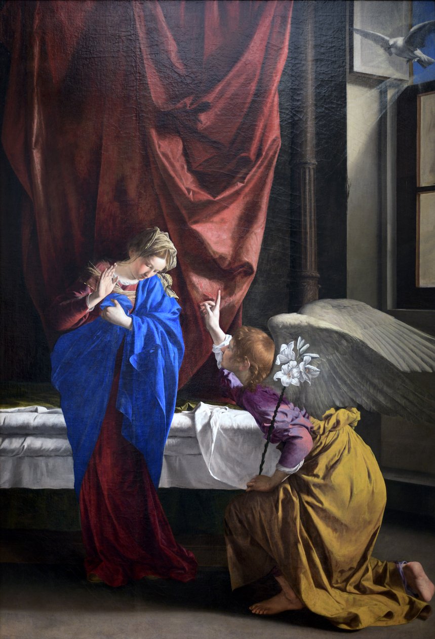 Angyali Üdvözlet alkotó: Orazio Gentileschi