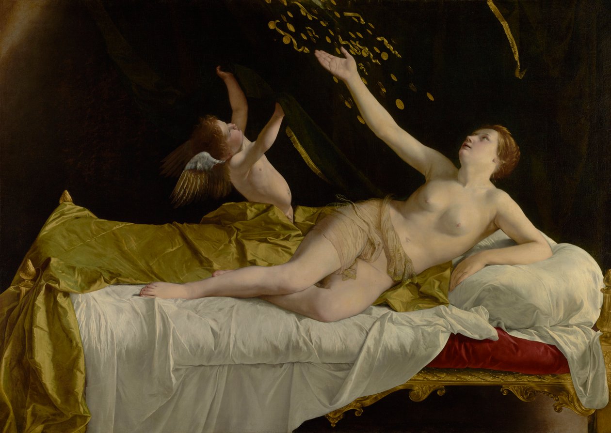 Danaë és az aranyeső alkotó: Orazio Gentileschi