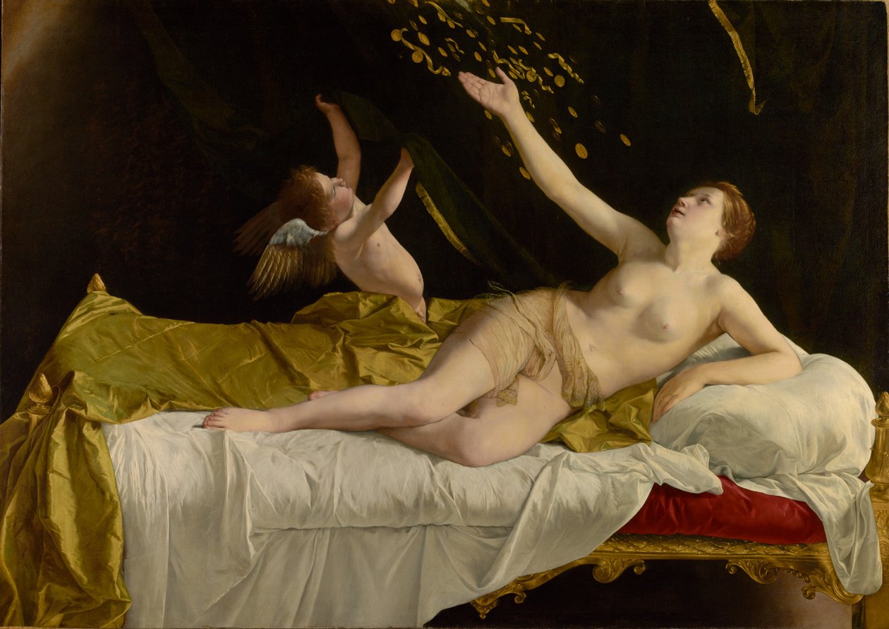 Danaë és az aranyeső alkotó: Orazio Gentileschi