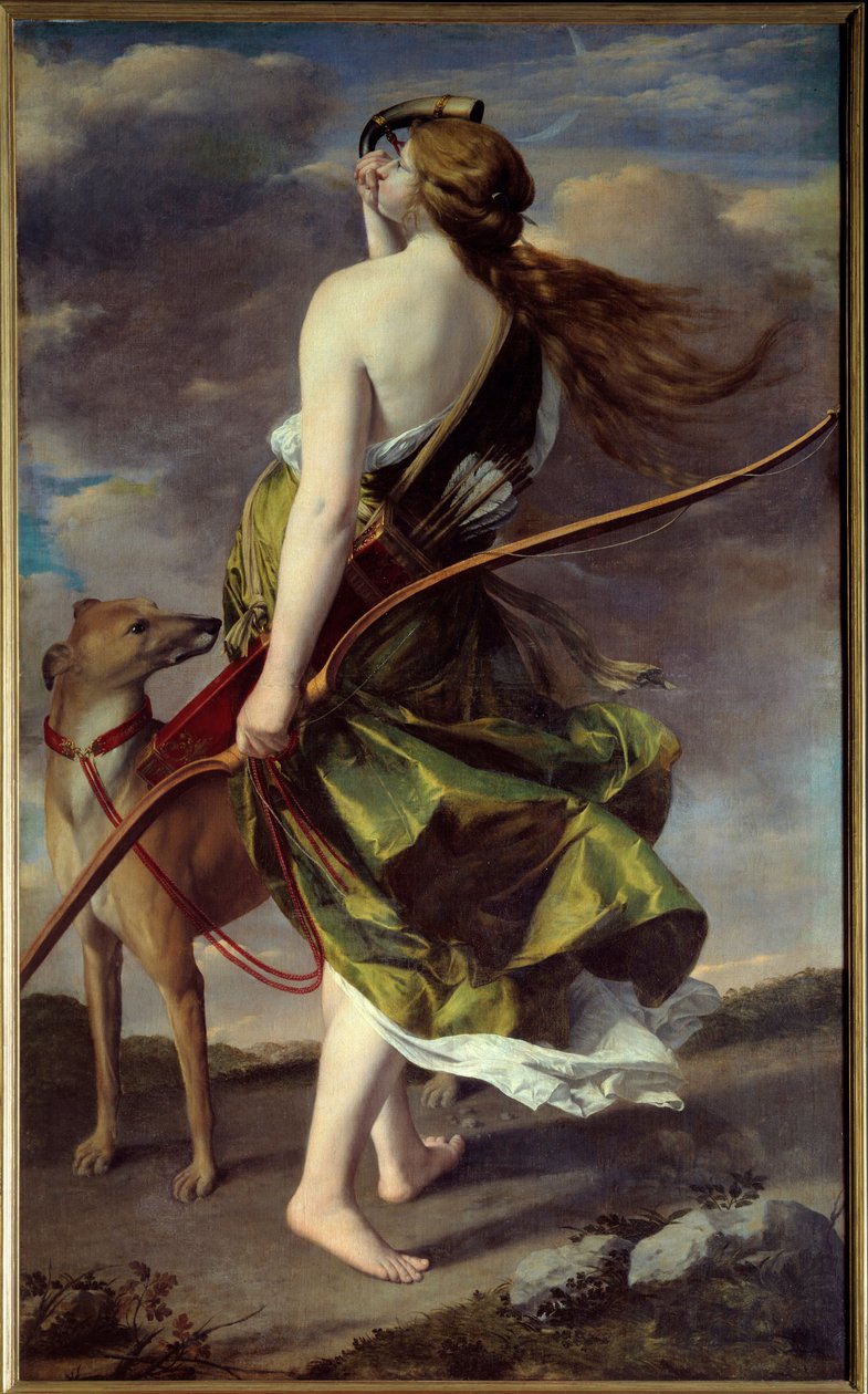 Diane vadász. Orazio Gentileschi (1562-1647) festménye alkotó: Orazio Gentileschi