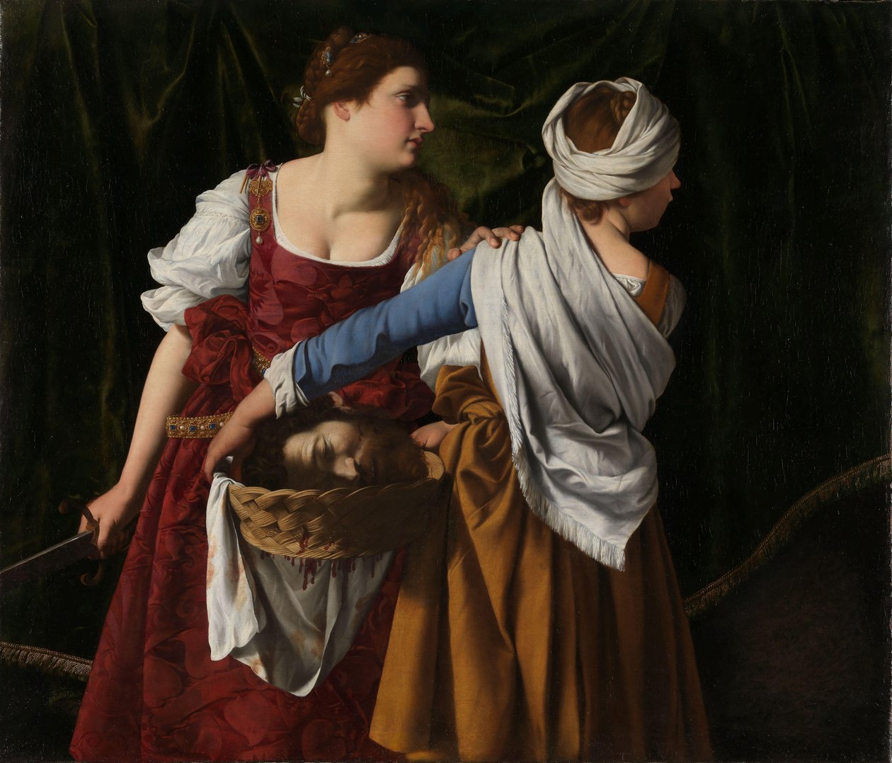 Judit és szolgálóleánya Holofernész fejével, 1608-1612 körül (olaj, vászon) alkotó: Orazio Gentileschi