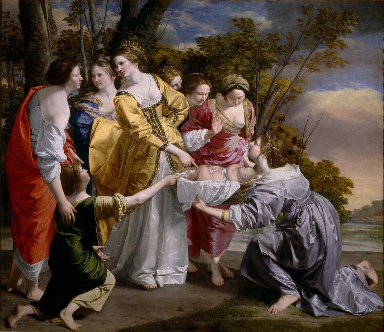 La decouverte de Moise – Mózes megtalálása – Orazio Gentileschi festménye (1563-1638) alkotó: Orazio Gentileschi