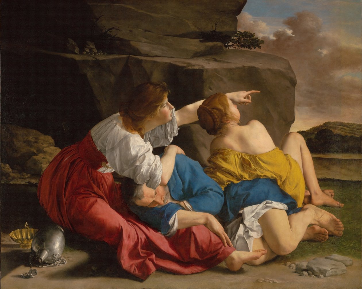 Lót és leányai alkotó: Orazio Gentileschi