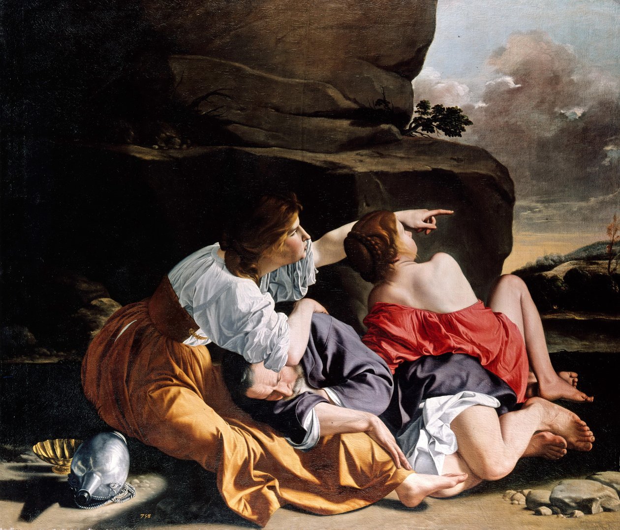 Lót és lányai alkotó: Orazio Gentileschi