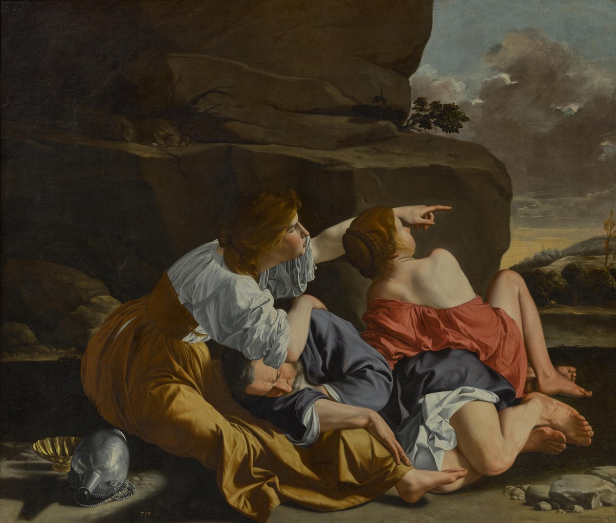 Lót és leányai alkotó: Orazio Gentileschi