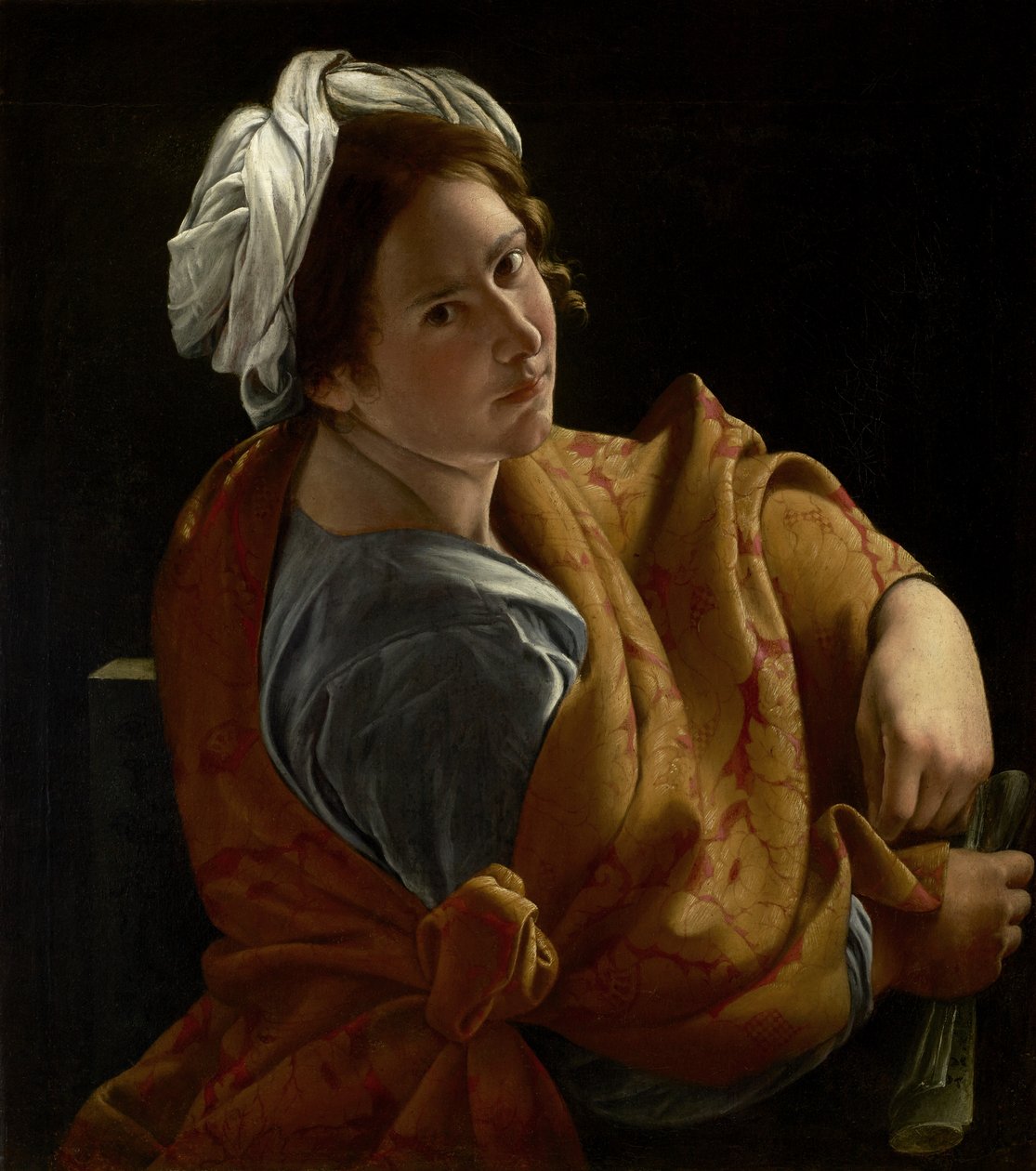 Fiatal nő portréja, mint szibilla, 1620 körül (olaj, vászon) alkotó: Orazio Gentileschi