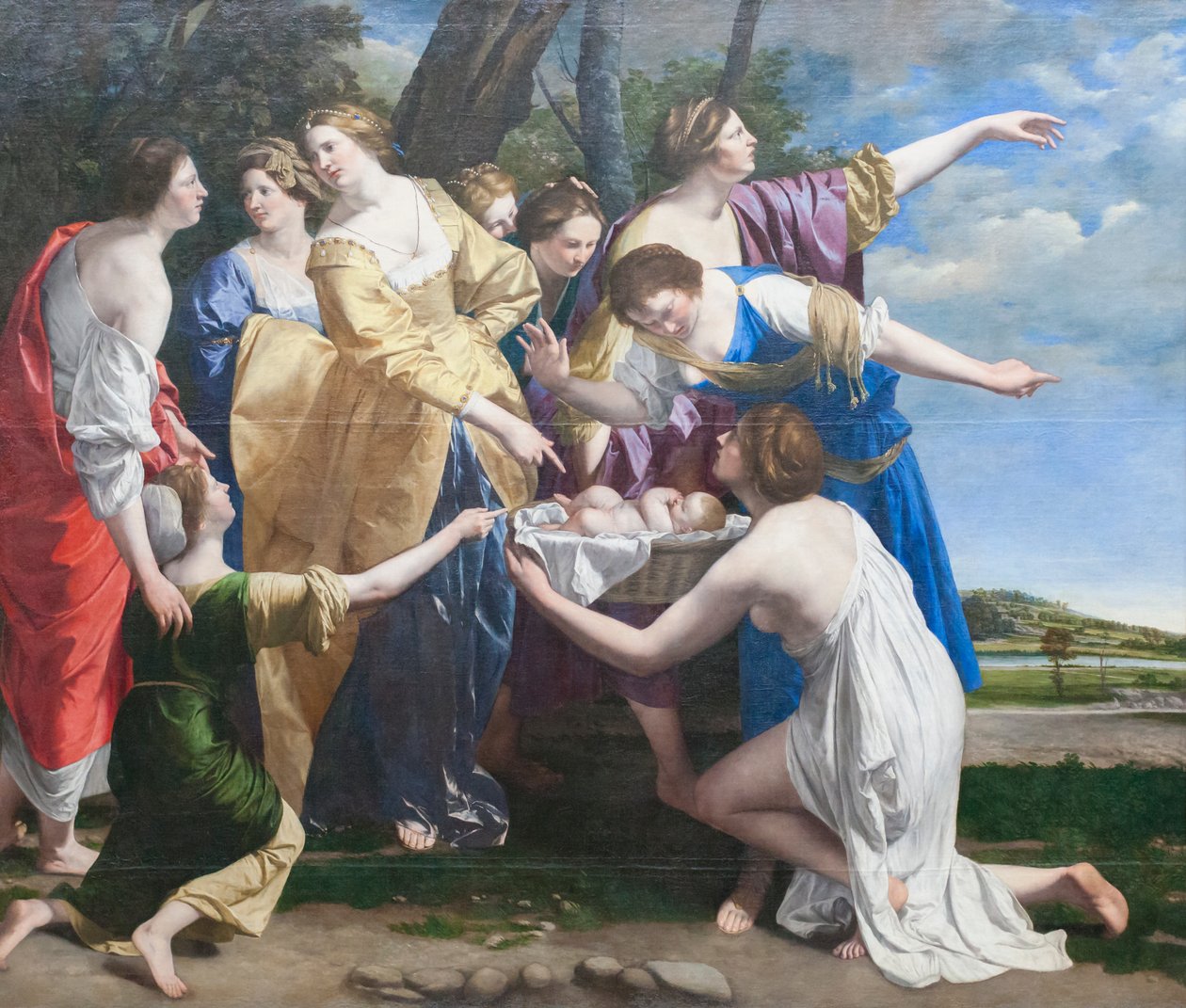 Mózes megtalálása, 1630-as évek eleje (olaj, vászon) alkotó: Orazio Gentileschi