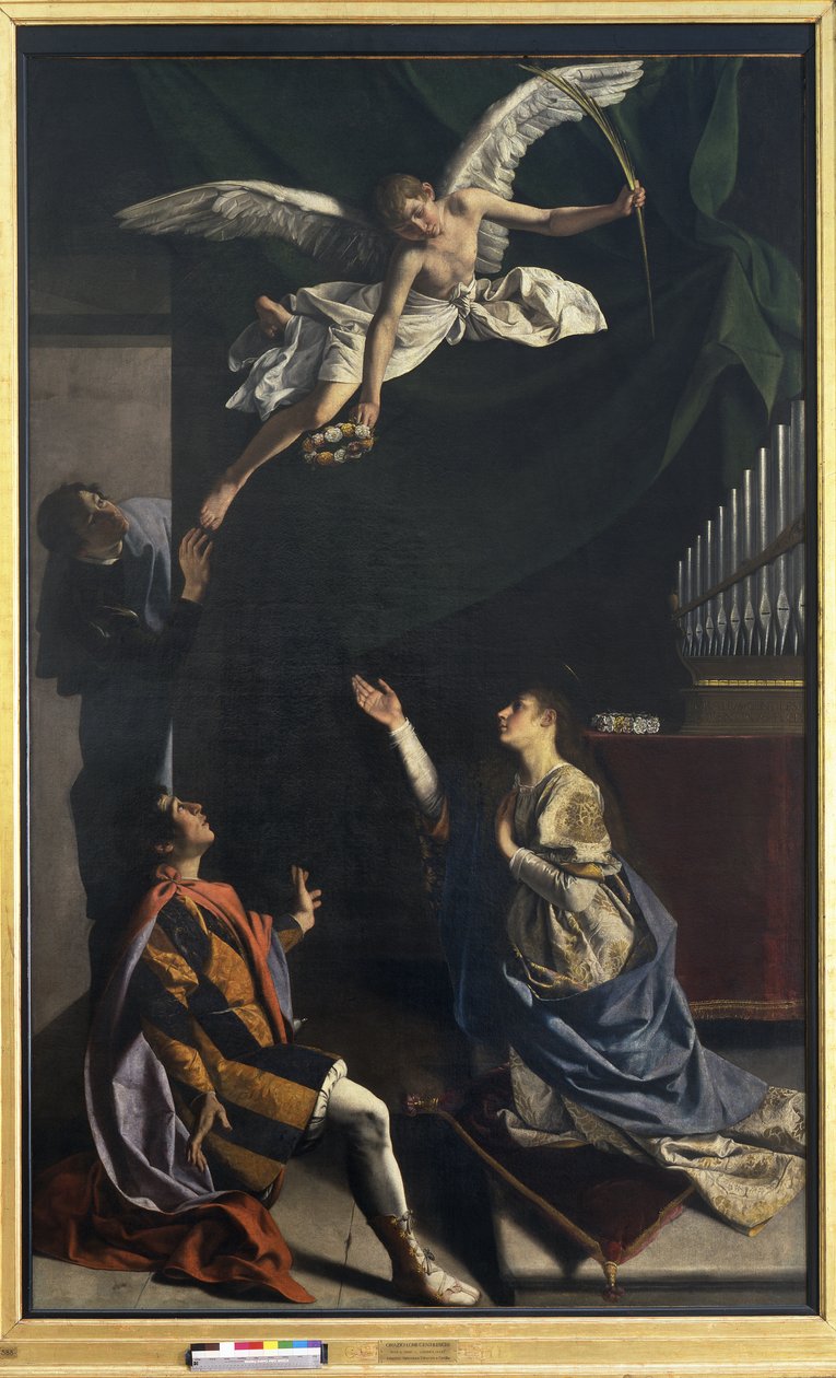 Cecilia, Valerian és Tiburtius mártírok alkotó: Orazio Gentileschi