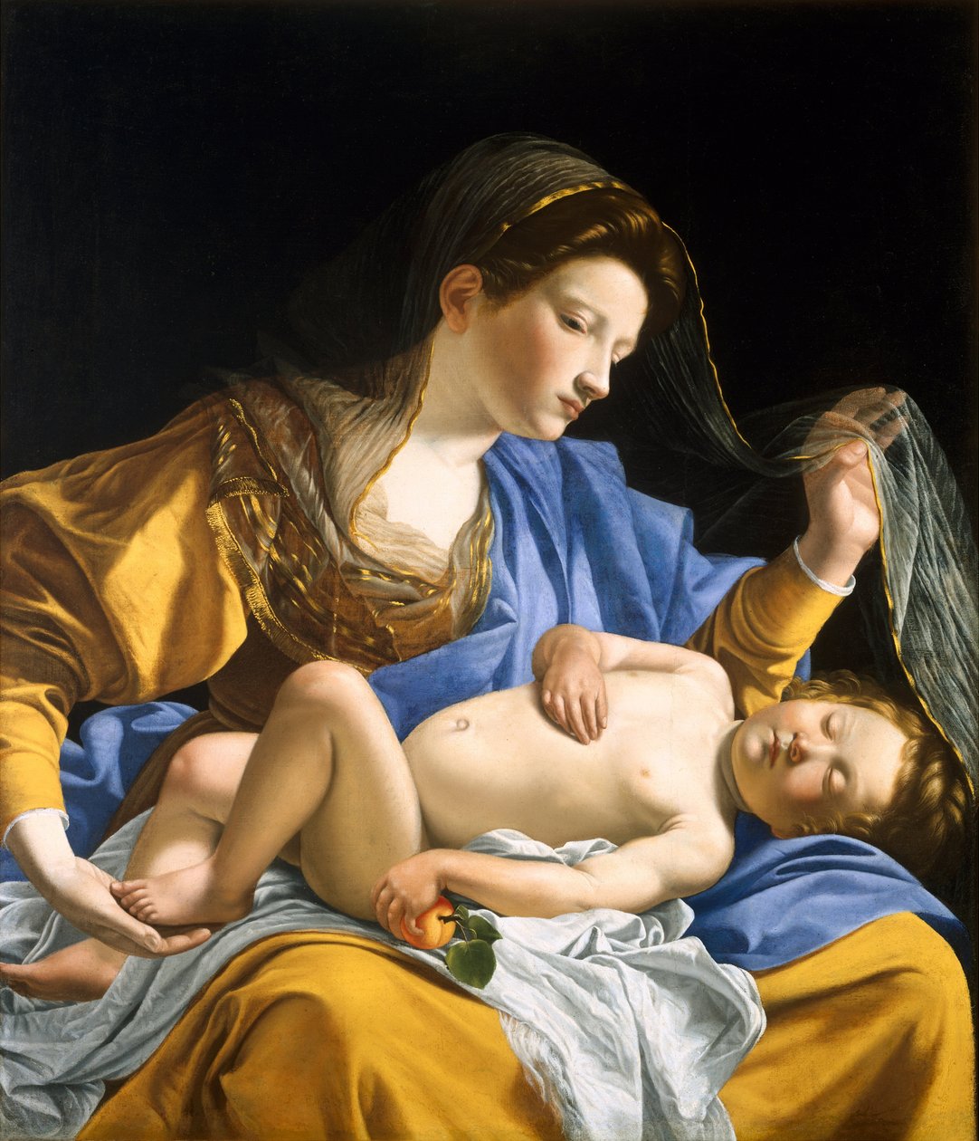 A Szűzanya az alvó Krisztus-gyermekkel alkotó: Orazio Gentileschi