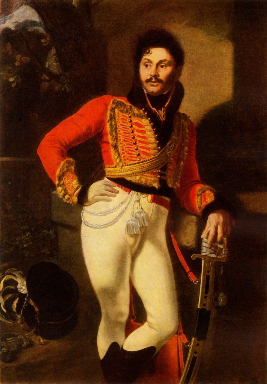 Evgraf Vladimirovich Davydov portréja, 1822, 1965. alkotó: Orest Adamovich Kiprensky