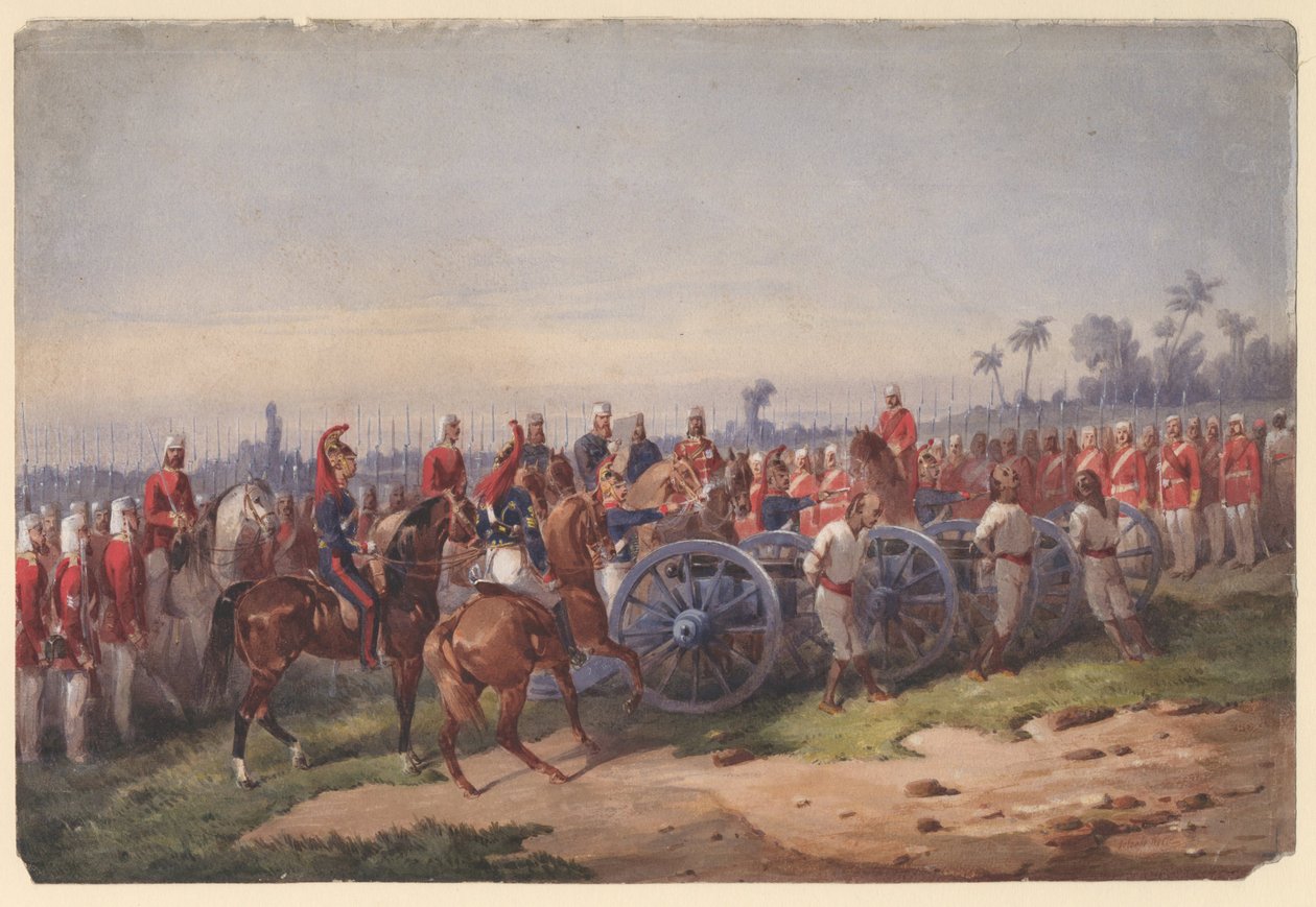 Execution au pistolet - Fújás fegyverből - Norie, Orlando (1832-1901) - 1858 - Akvarell papíron - 33,4x49,7 - Magángyűjtemény alkotó: Orlando Norie