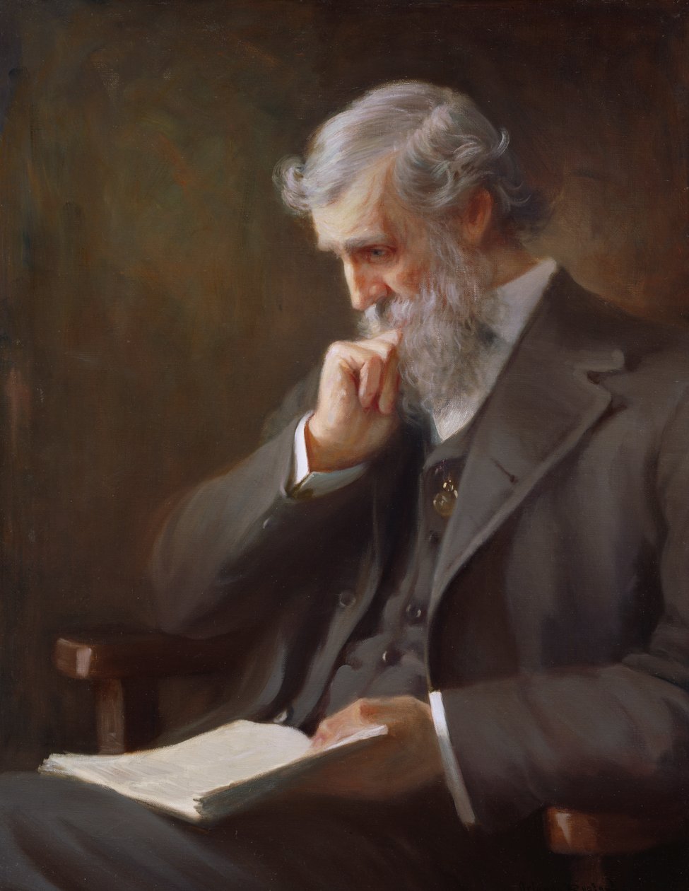 John Muir, c. 1917 egy 1909-es fényképről. alkotó: Orlando Rouland