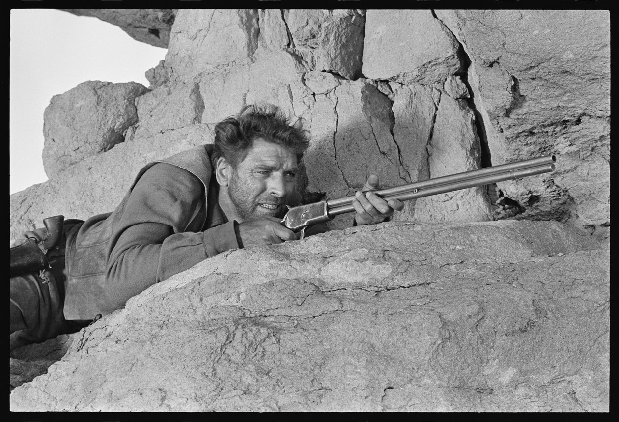 Burt Lancaster a Scalphuntersben, 1968 (f/w fotó) alkotó: Orlando Suero