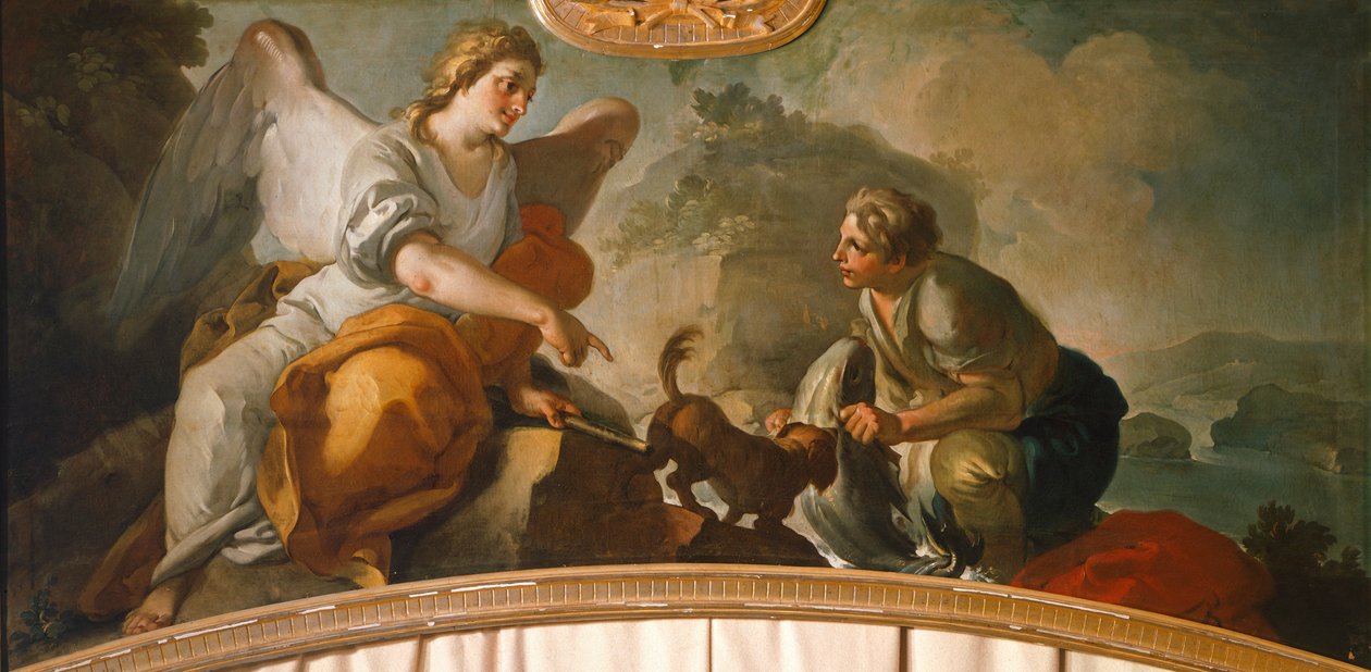 Tóbiás és angyal, Oronzo Tiso (1726-1800) alkotó: Oronzo Tiso