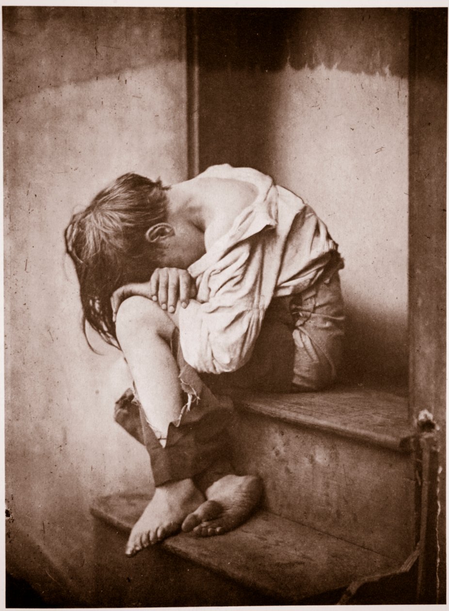 Egy éjszaka, hajléktalanok, 1857 körül (fotónyomat) alkotó: Oscar Gustav Rejlander