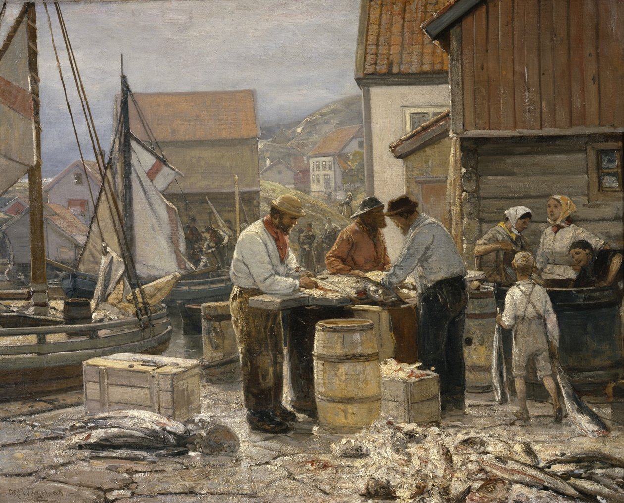 Halpiac Ålesundban (olaj, vászon) alkotó: Oscar Arnold Wergeland
