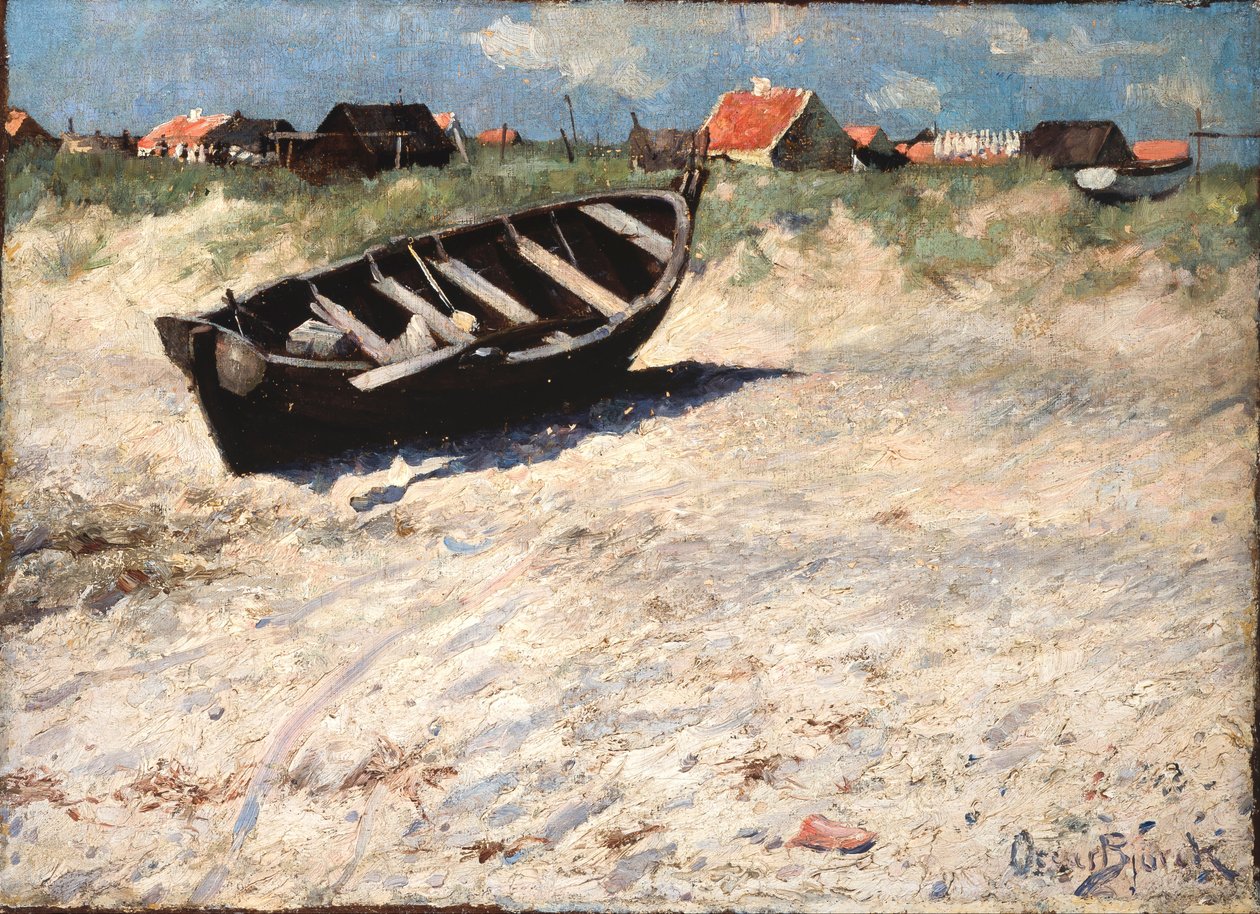Hajó Skagen déli partján alkotó: Oscar Gustaf Bjorck
