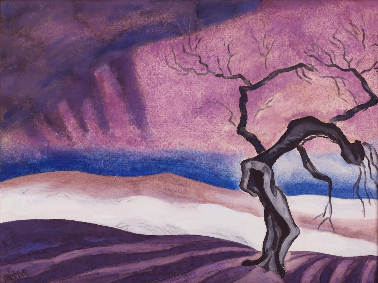 Halál, 1926. alkotó: Oscar Bluemner