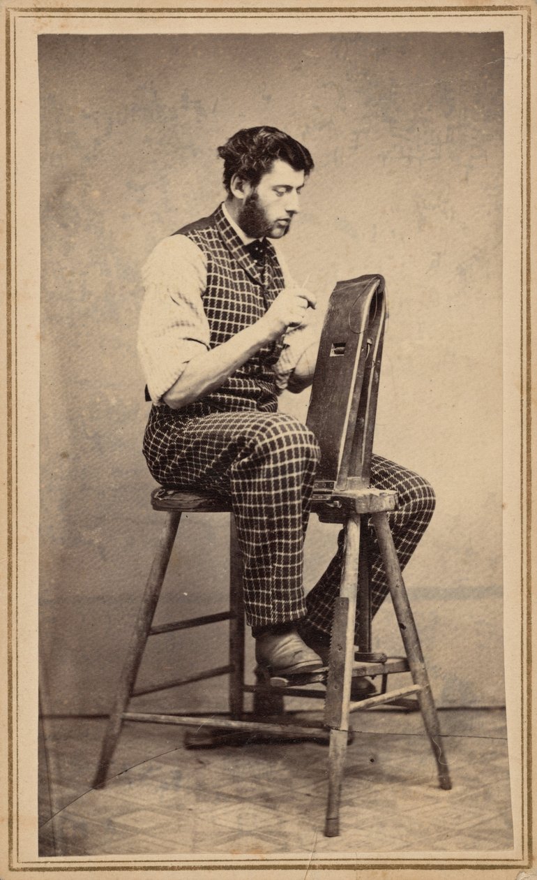 Egy bőrműves portréja,c. 1864 (fotó) alkotó: Oscar C. Barnes