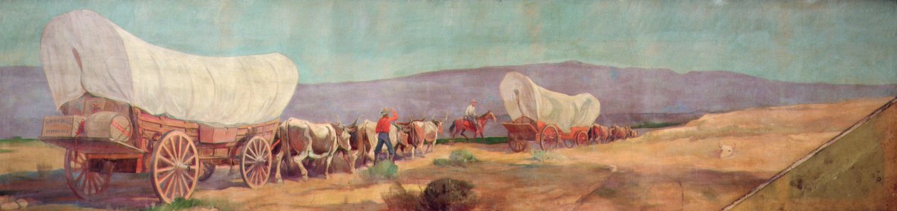 Anheuser-Busch vagonvonat (olaj, vászon) alkotó: Oscar Edward Berninghaus
