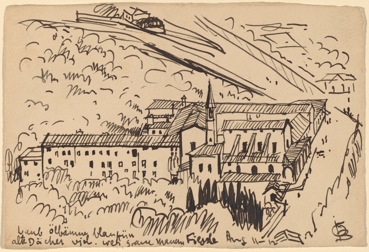 Fiesole, S. Domenico kolostora alkotó: Oscar F. Bluemner