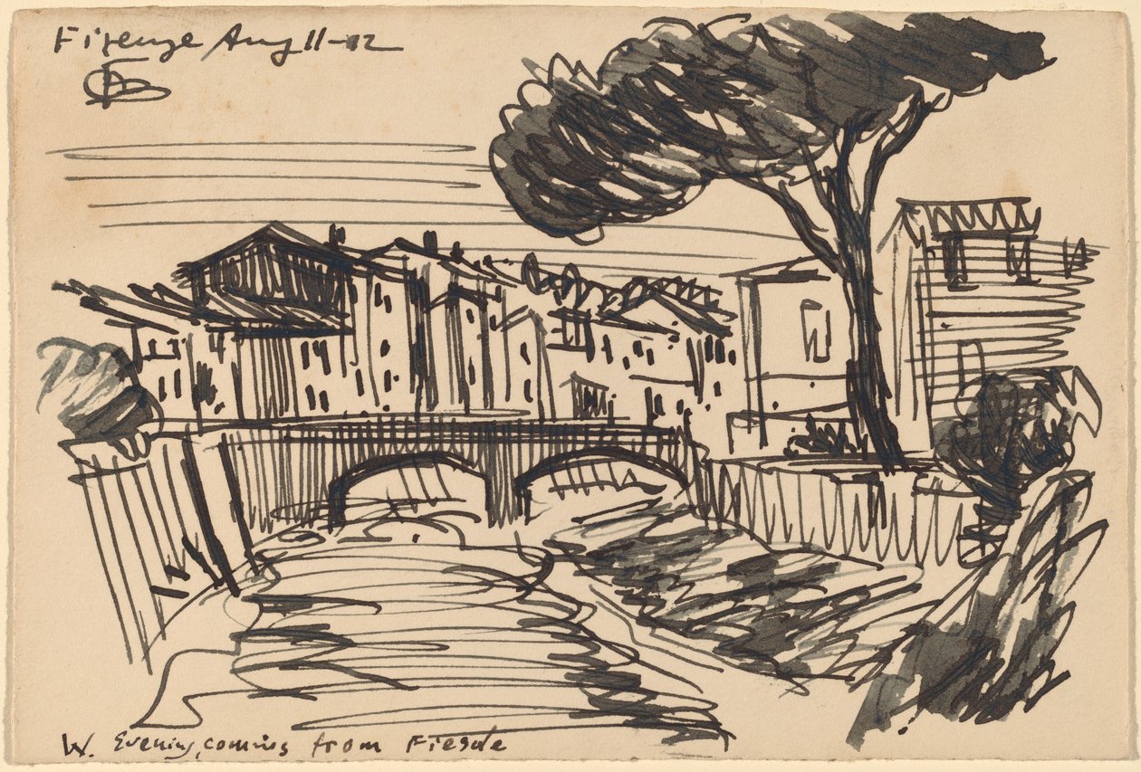 Az esti Arno, Firenze alkotó: Oscar F. Bluemner
