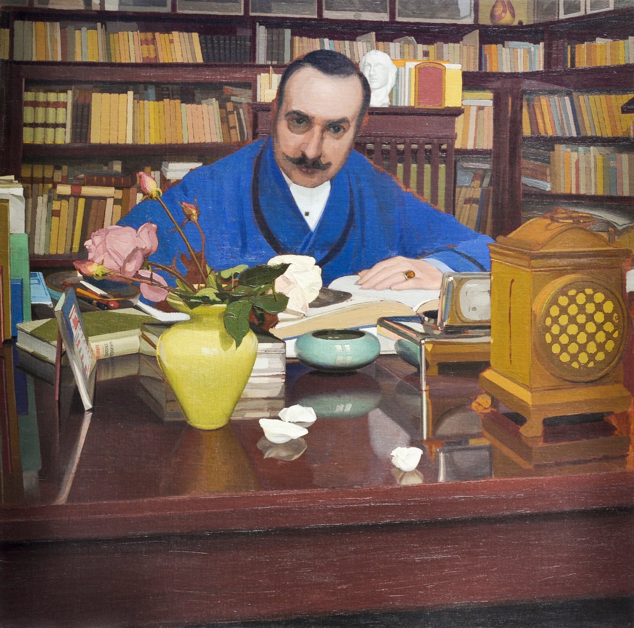 Ugo Ojetti a dolgozószobában, 1908-09 körül (olaj, vászon) alkotó: Oscar Ghiglia