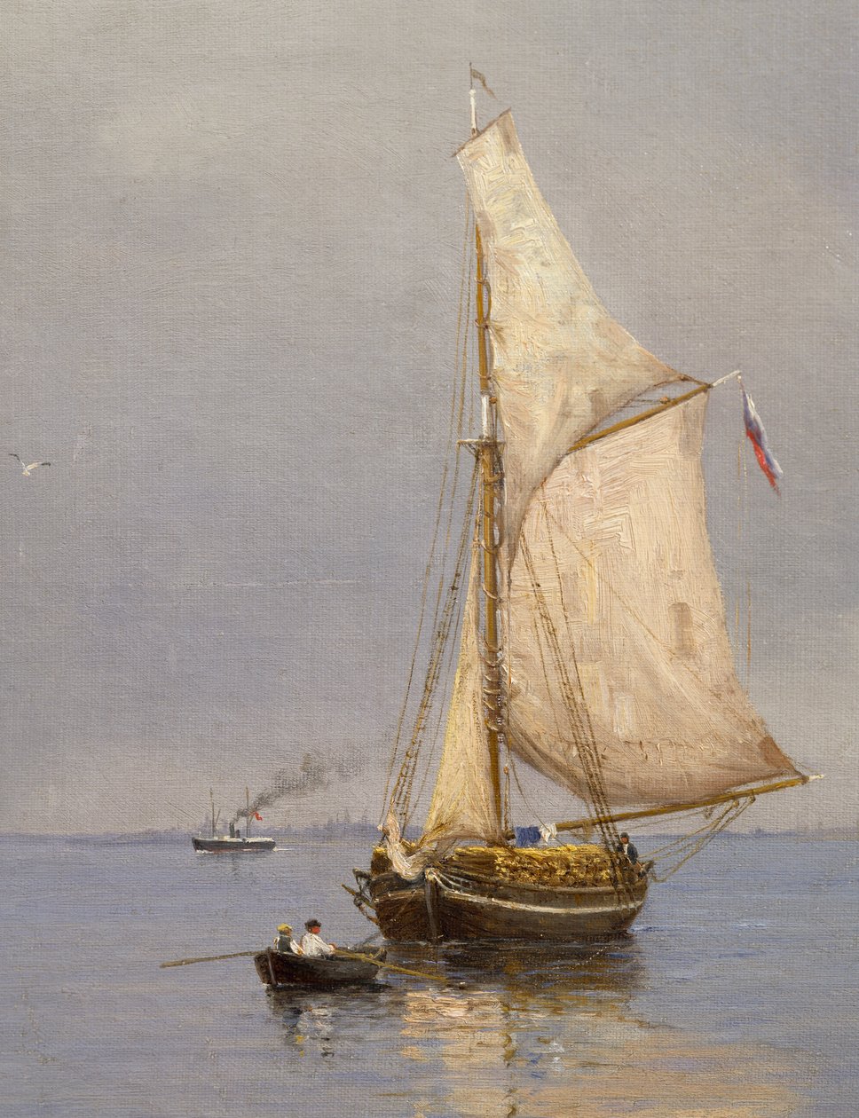 Nyári szabadnapos kikötő, Oscar Kleineh (1846-1919), Finnország alkotó: Oscar Kleineh