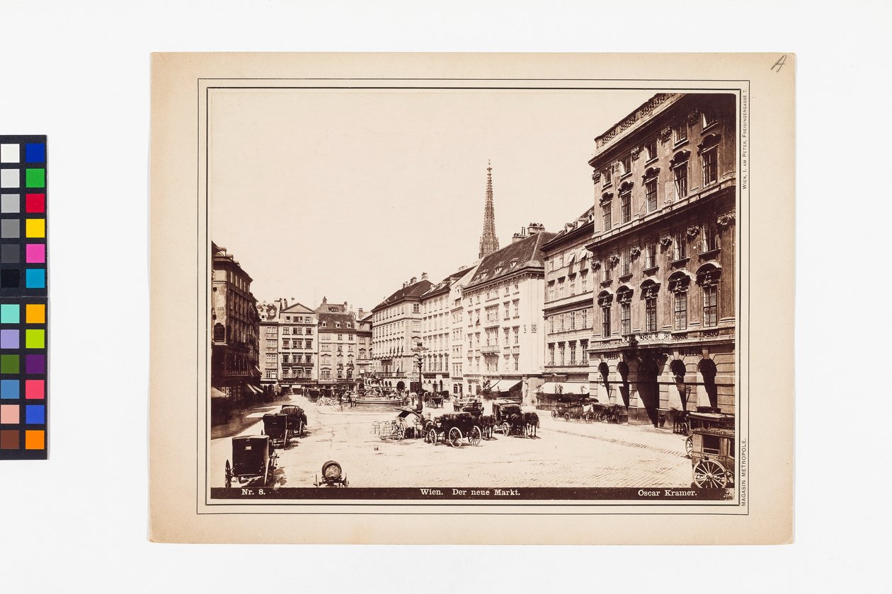 1., Neuer Markt - Általános látkép - Kilátás a Szent István-székesegyház felé alkotó: Oscar Kramer