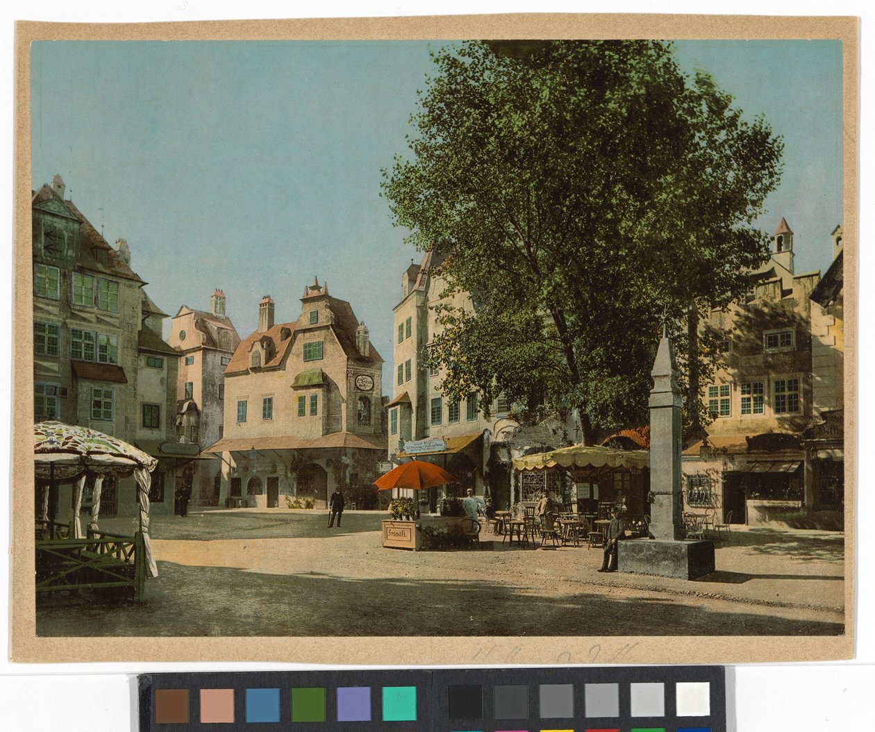 A „Hoher Markt” látképe a Nemzetközi Zenei és Színházi Kiállításon alkotó: Oscar Kramer