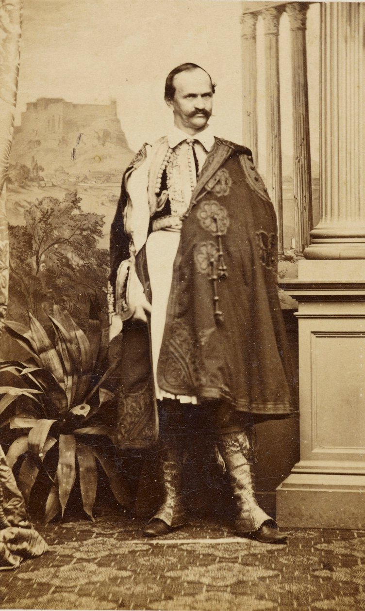 I. Ottó görög király portréja, 1863 körül. alkotó: Oscar Kramer