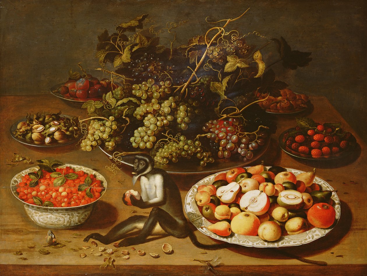 Csendélet majommal alkotó: Osias the Elder Beert