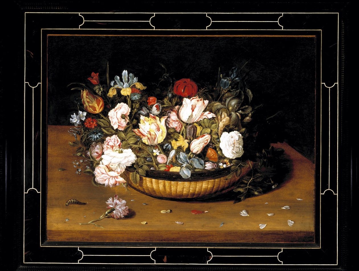 Virágkosár, c.1615 (olaj, panel) alkotó: Osias the Elder Beert