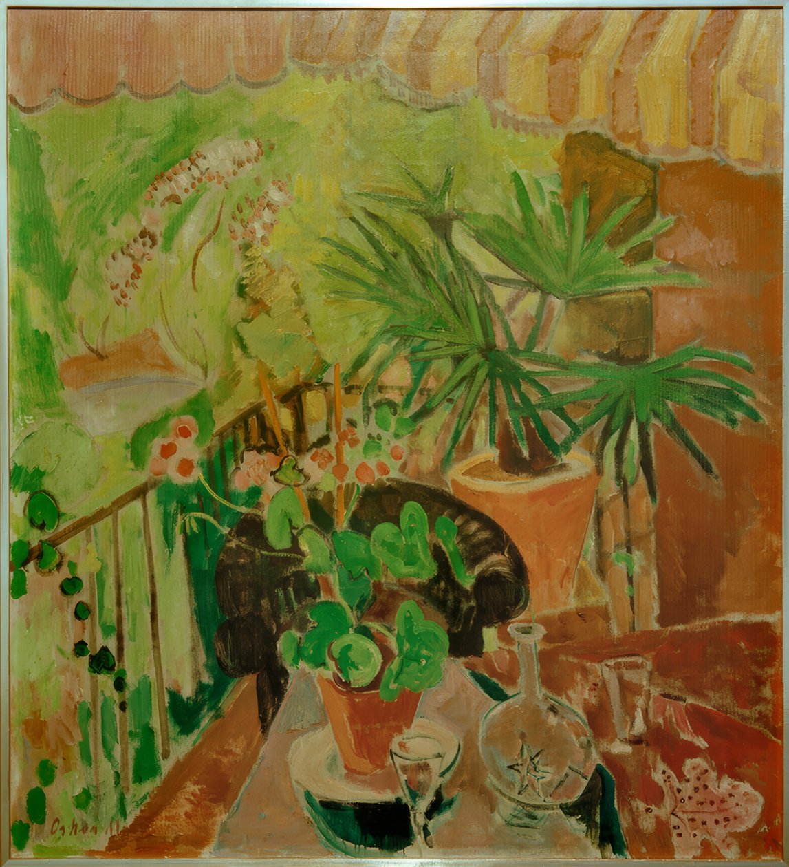 A verandán alkotó: Oskar Moll