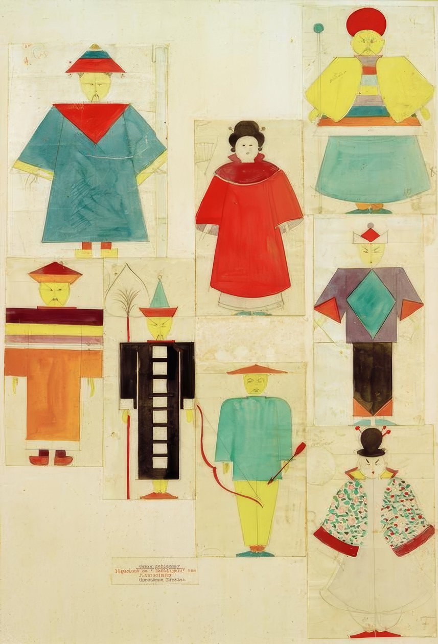 8 db csalogány figura alkotó: Oskar Schlemmer