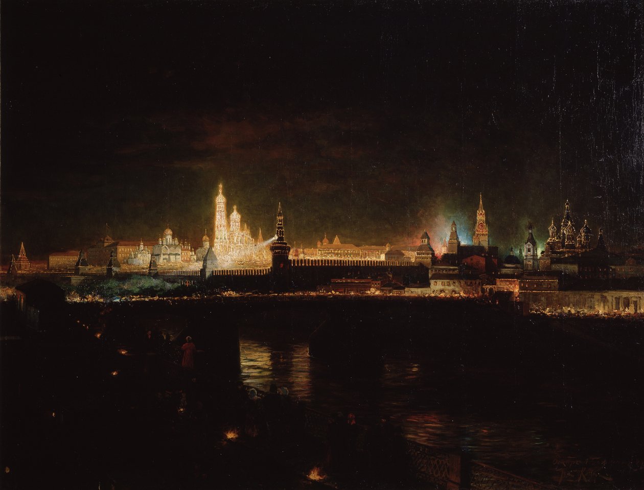 A moszkvai Kreml megvilágítása, 1883 alkotó: Oskar Adolfovich Hofman