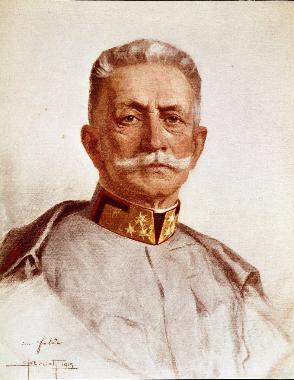 Franz Conrad von Hotzendorf, az Osztrák-Magyar Hadsereg vezérkari főnökének portréja alkotó: Oskar Bruch