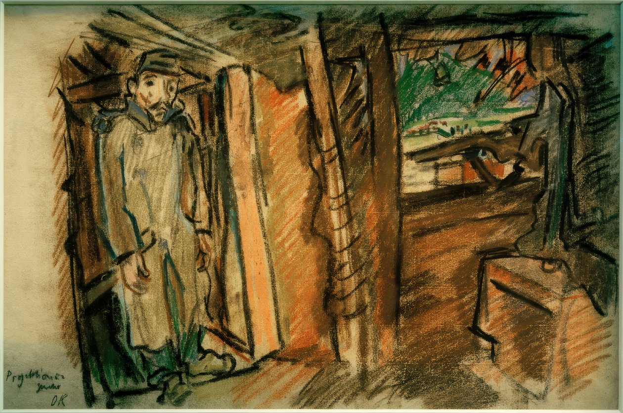 Vetítőpuska fedett helyzetben alkotó: Oskar Kokoschka