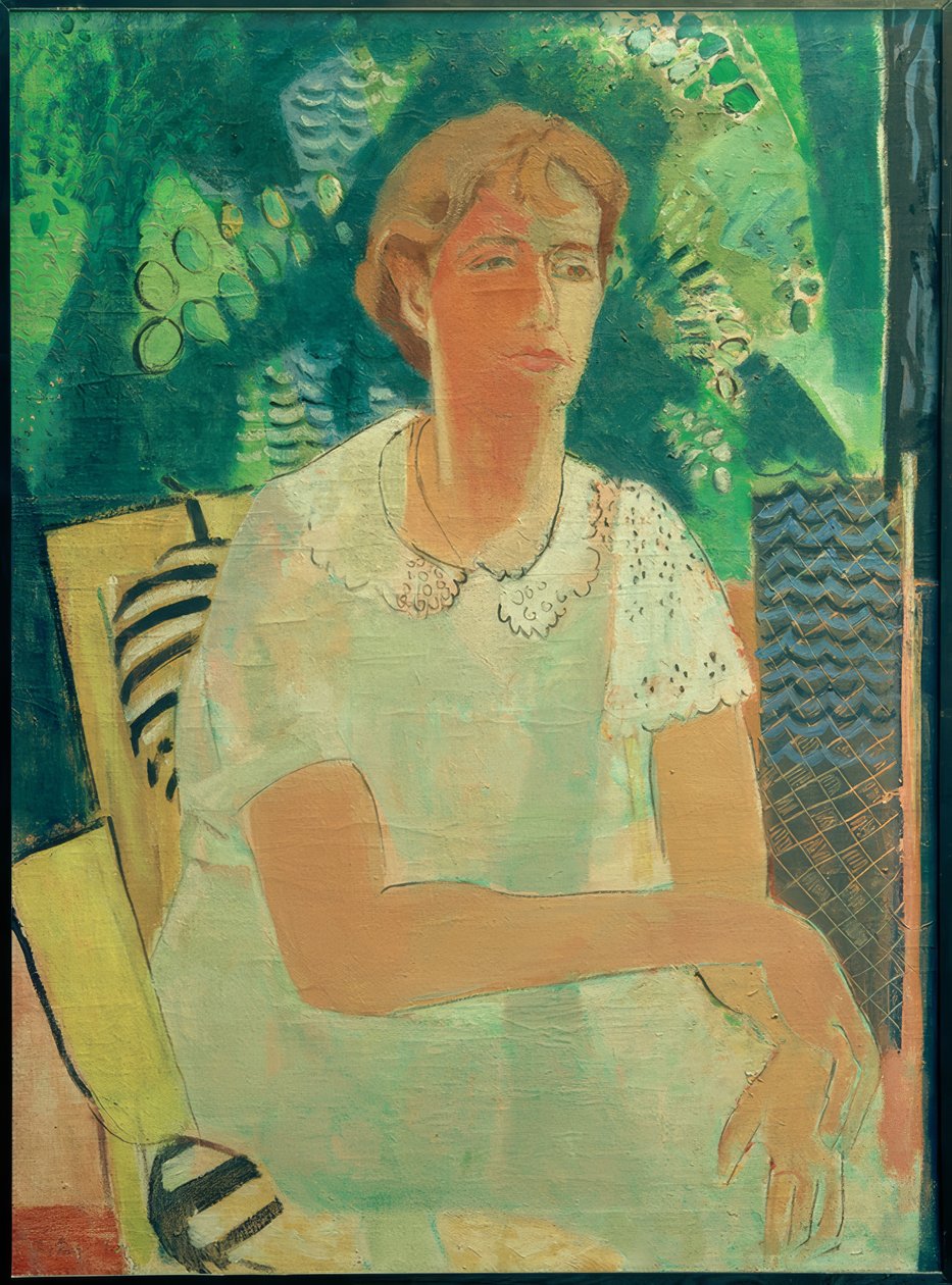 Portré Lita szabadban alkotó: Oskar Moll
