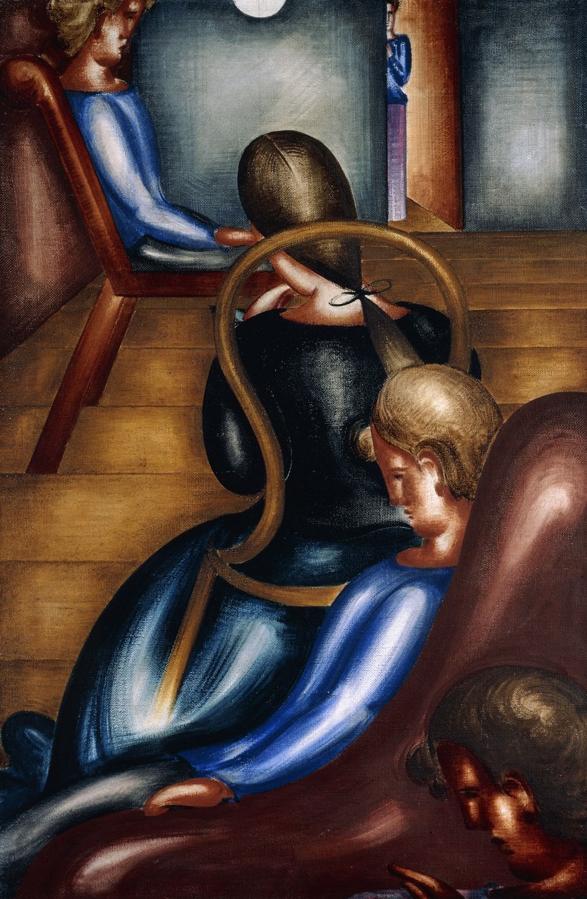 nagy ülő csoport 1; Nagy ülőhely, 1 alkotó: Oskar Schlemmer