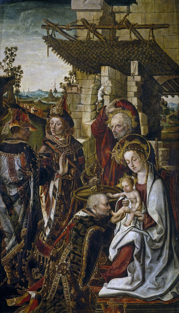 A mágusok imádása c. 1490-1499 alkotó: Osona