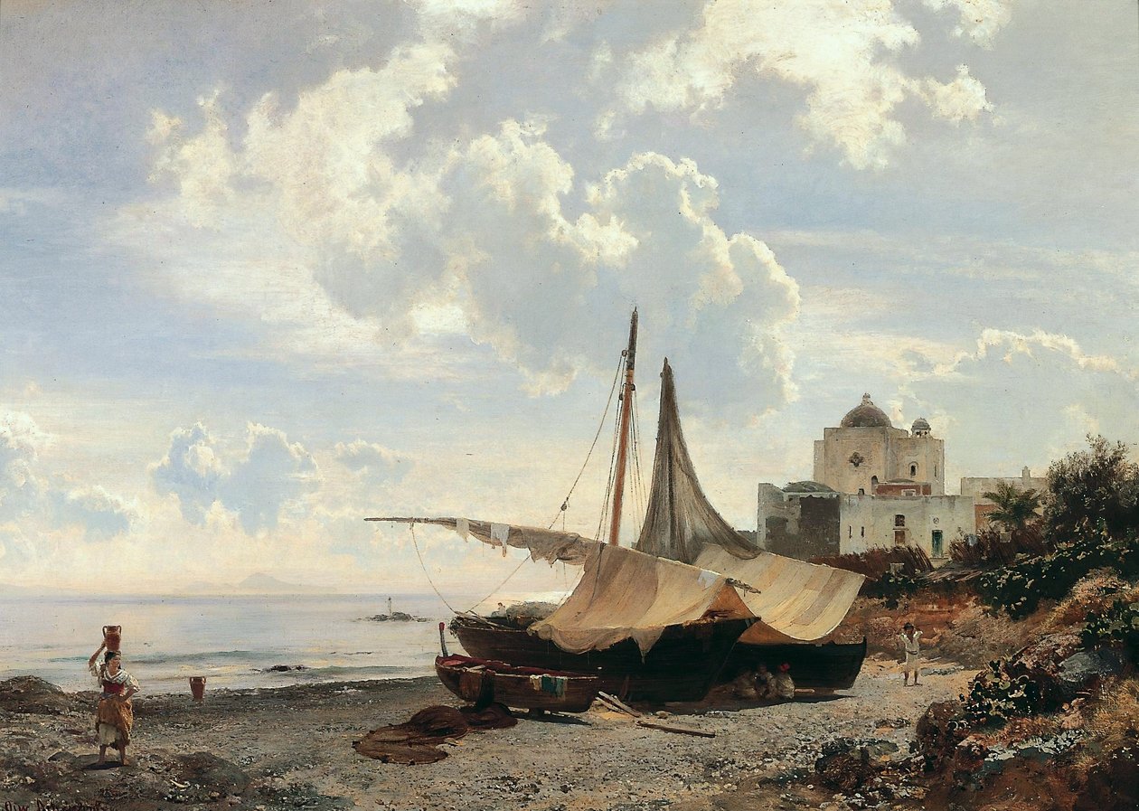 Görög tornya alkotó: Oswald Achenbach