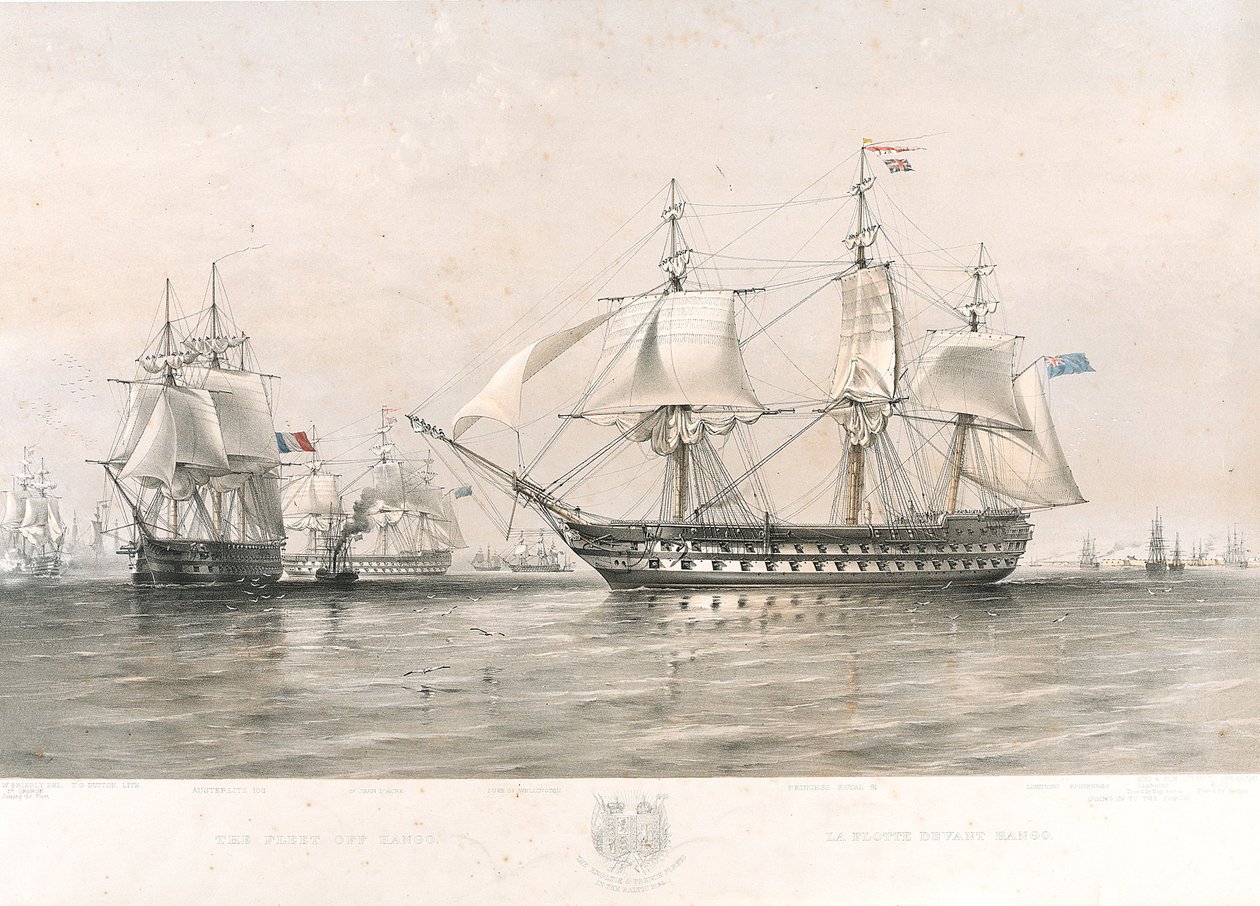 Az angol és francia flotta a Balti-tengeren alkotó: Oswald Walters (after) Brierly