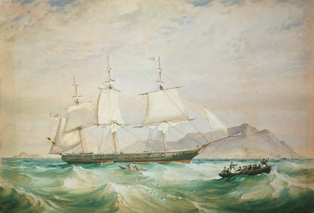 H.M.S. Hornet, 1861 alkotó: Oswald Walters Brierly