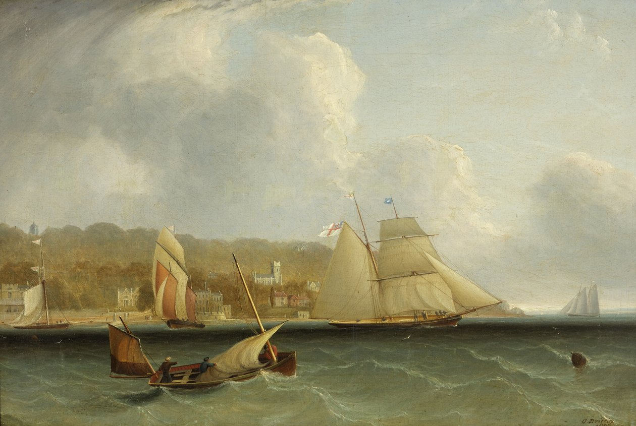 Tengeri jelenet alkotó: Oswald Walters Brierly