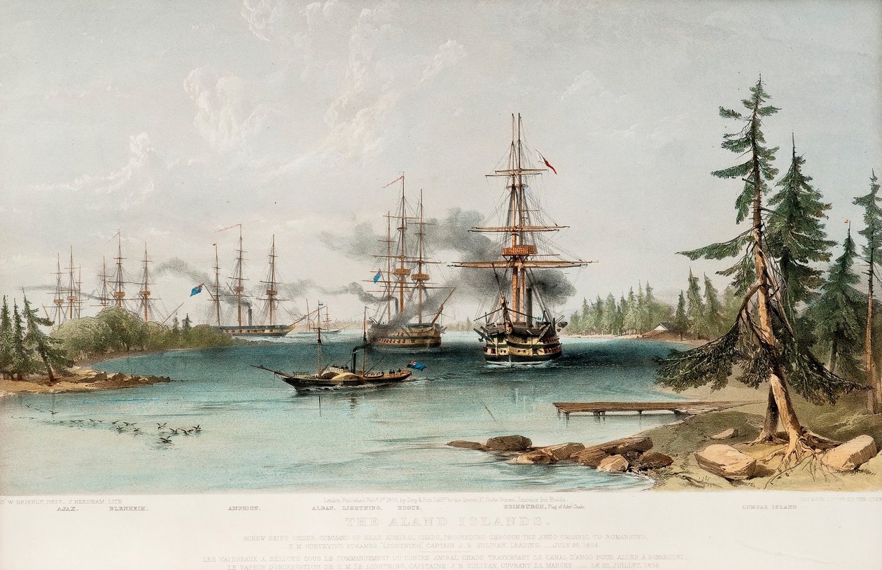 Az Aland-szigetek 1854. július 22-én, 1855 alkotó: Oswald Walters Brierly